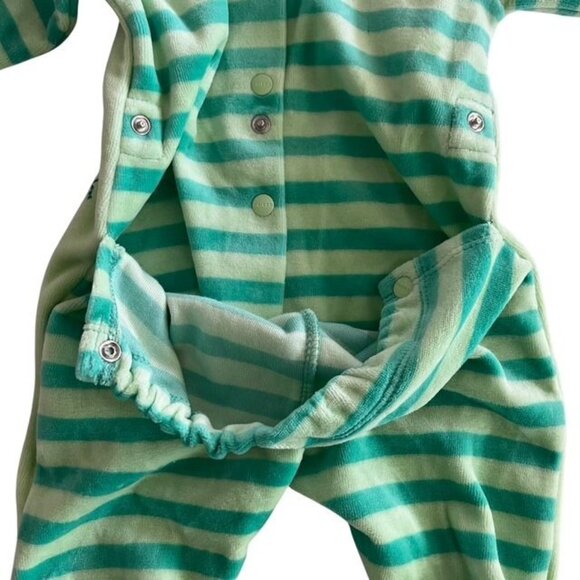 Chicco New Green Striped Bear Sleeper Size 3 Months - Picture 8 of 8